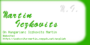 martin iczkovits business card